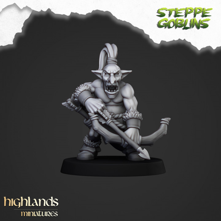 Steppe Goblin with bows- Highlands Miniatures image