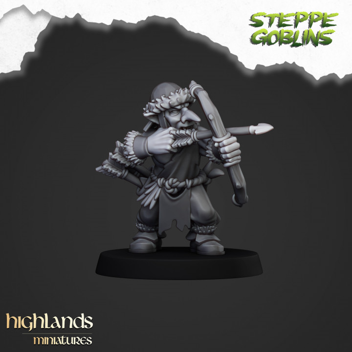 Steppe Goblin with bows- Highlands Miniatures image