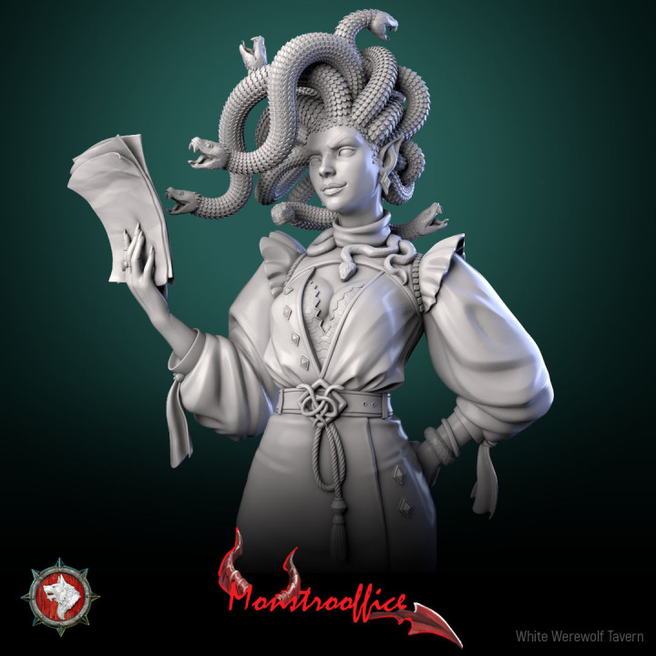 3d Printable Medusa Director 32mm And 75mm Heroic Miniature Pre Supported By White Werewolf Tavern 6321