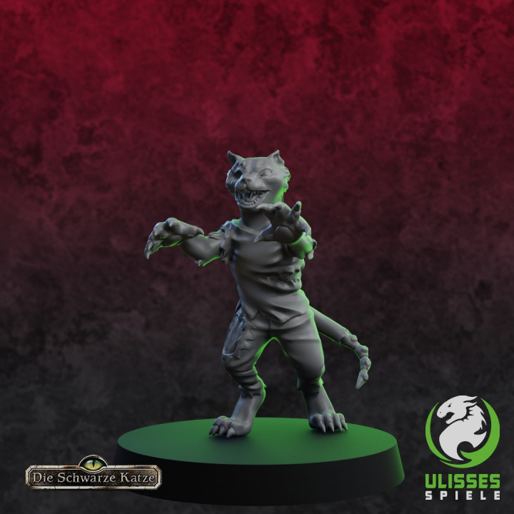 3D Printable A Furry Tale / Die Schwarze Katze - Awakened Cat Zombies ...