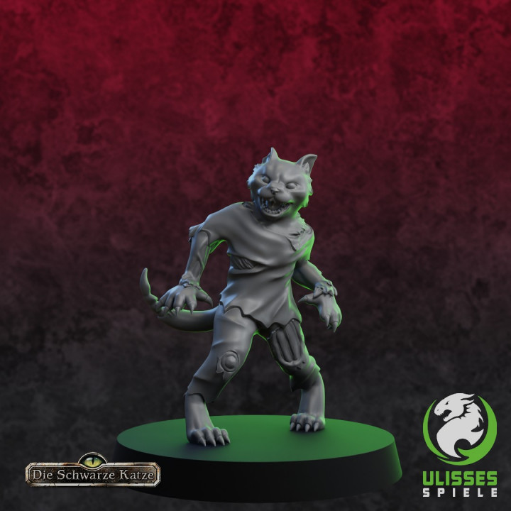 3D Printable A Furry Tale / Die Schwarze Katze - Awakened Cat Zombies ...