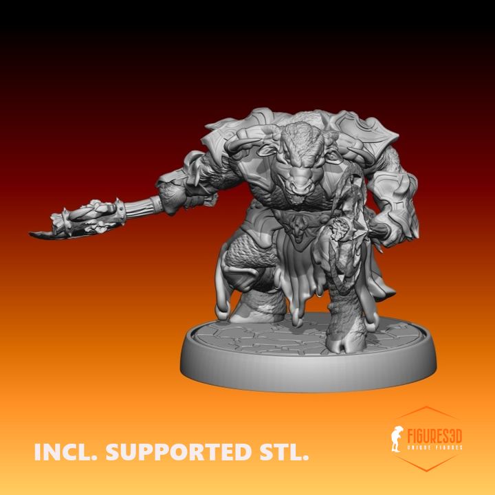 miniature 32mm, minotaur warrior