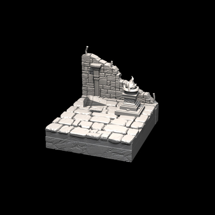 DRM001 Castle Solo Pack Diorama :: Game Pop Dioramas :: Black Blossom Games image