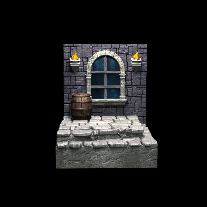 DRM001 Castle Solo One Diorama :: Game Pop Dioramas :: Black Blossom Games image