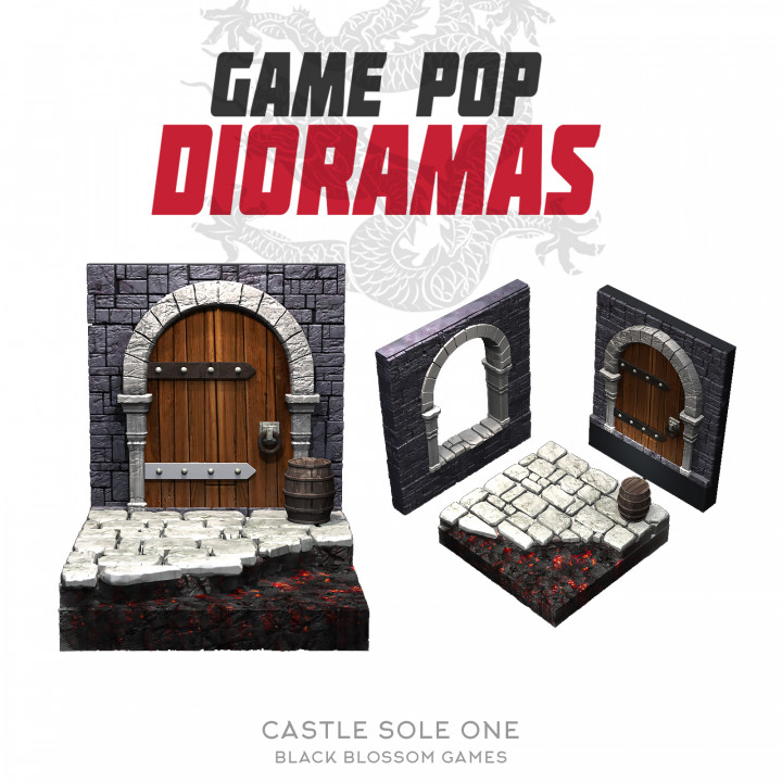 DRM001 Castle Solo One Diorama :: Game Pop Dioramas :: Black Blossom Games image