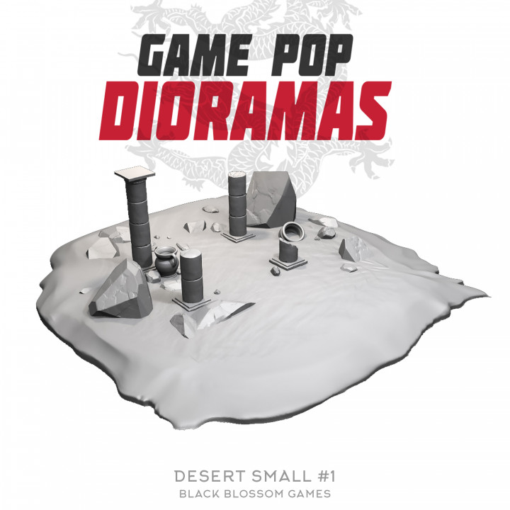DRM002 Desert S1 Diorama :: Game Pop Dioramas :: Black Blossom Games image