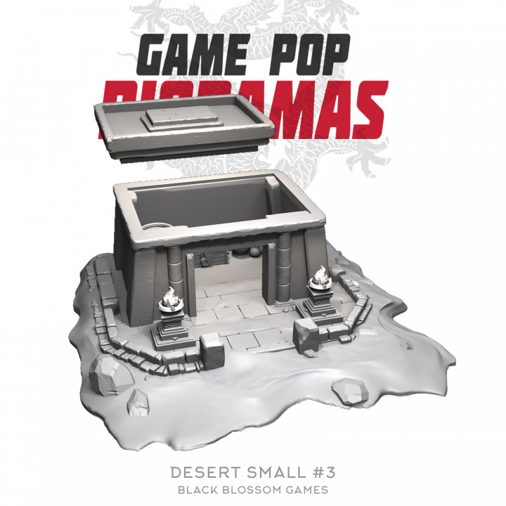 DRM002 Desert S3 Diorama :: Game Pop Dioramas :: Black Blossom Games image