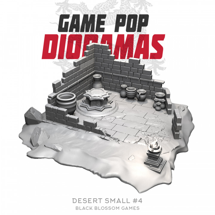 DRM002 Desert S4 Diorama :: Game Pop Dioramas :: Black Blossom Games image