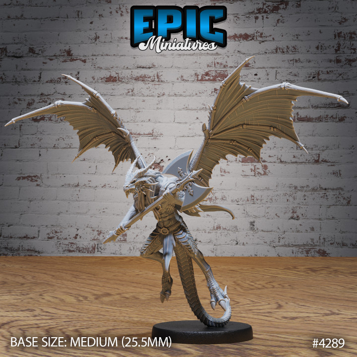 Draconic Demon Copper Flying / Winged Demon / Beast Dragonborn / Hell Spawn / Evil Warrior / Devil Encounter image
