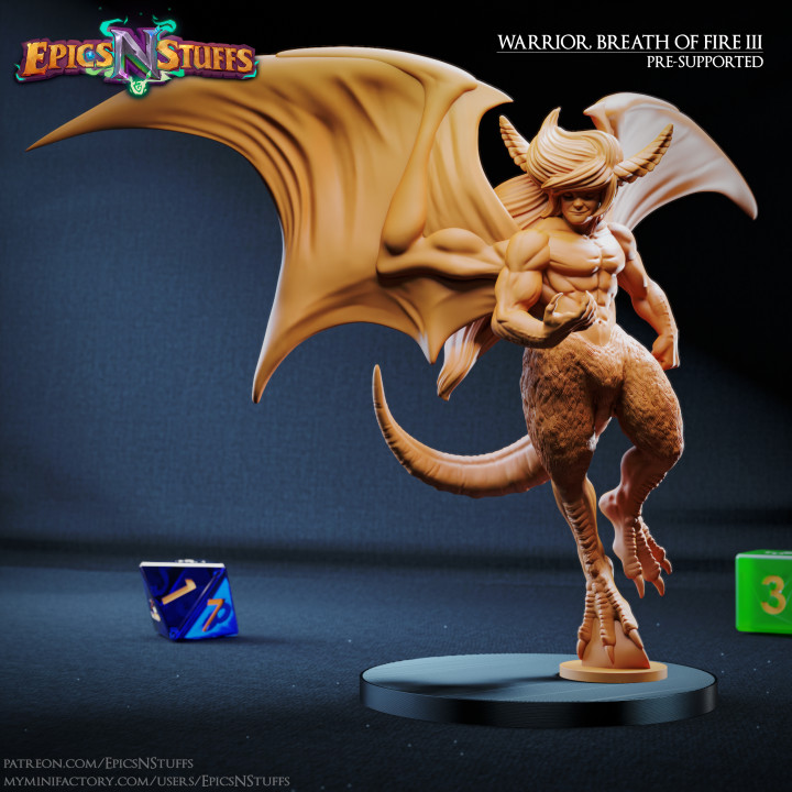 Warrior, Breath of Fire III Miniature, Pre-Supported image
