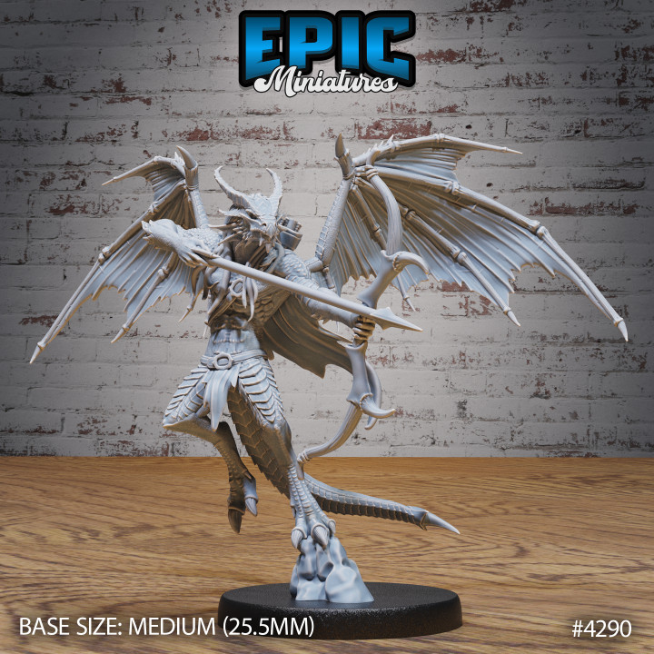 Draconic Demon Copper Bow / Winged Demon / Beast Dragonborn / Hell Spawn / Fyling Evil Warrior / Devil Encounter image