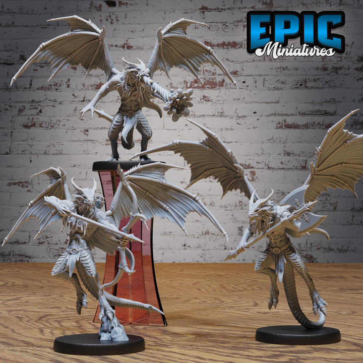 Draconic Demon Copper Set / Winged Demon / Beast Dragonborn / Hell Spawn / Fyling Evil Warrior / Devil Encounter image