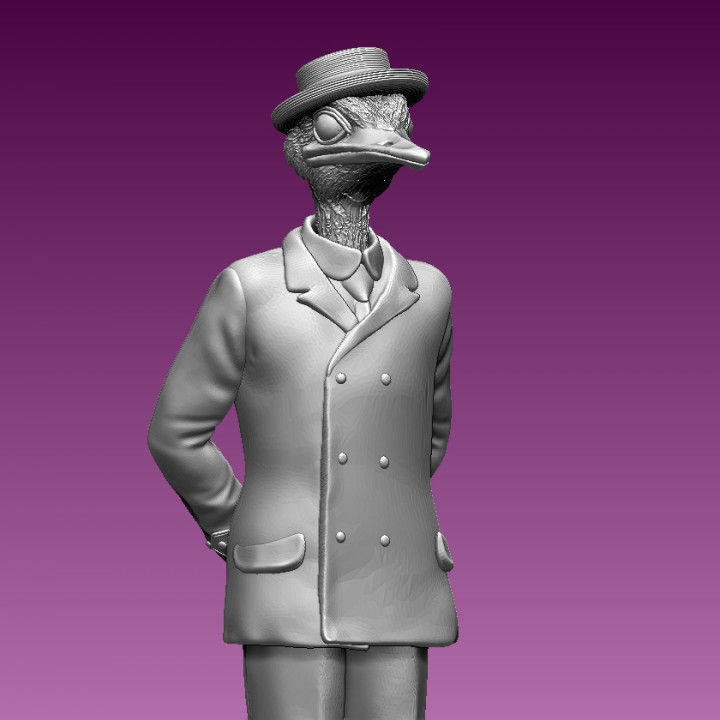 3D Printable ostrich man by Tishchenkov Dmitrii