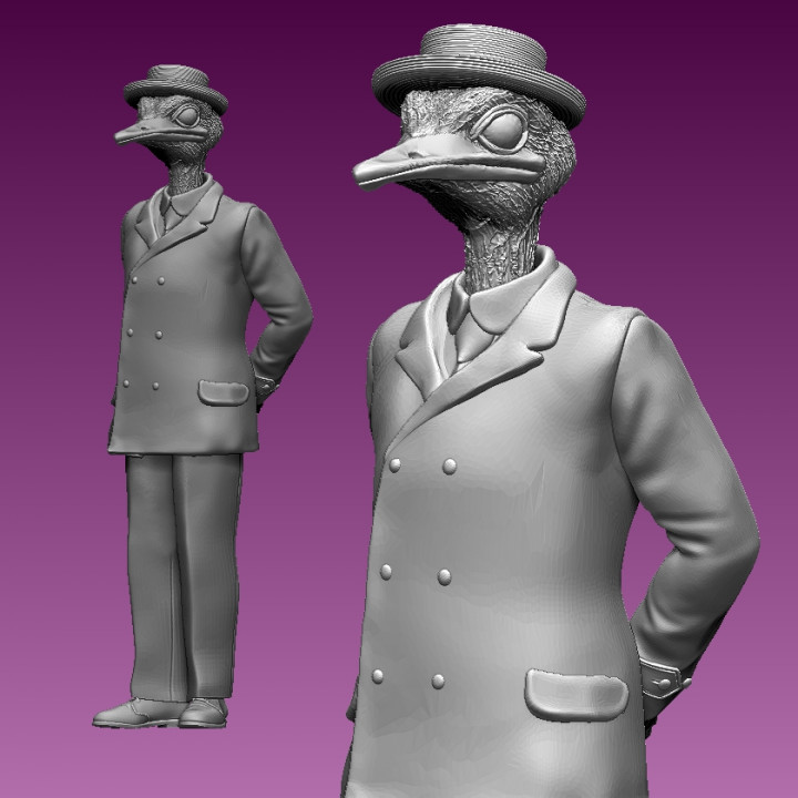 3D Printable ostrich man by Tishchenkov Dmitrii