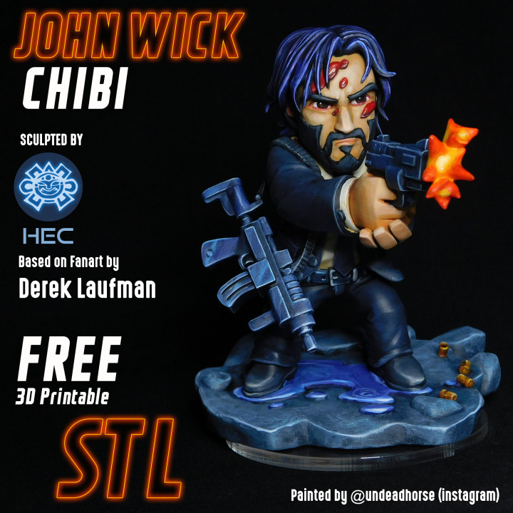 John Wick Chibi - Fee 3d Printable image