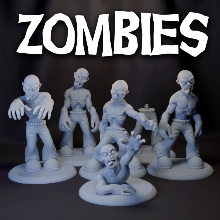 3D Printable Stylized Zombie Hoard Pack! by kurt