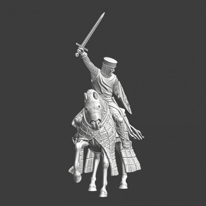 Mounted Crusader Knight - Sword up image
