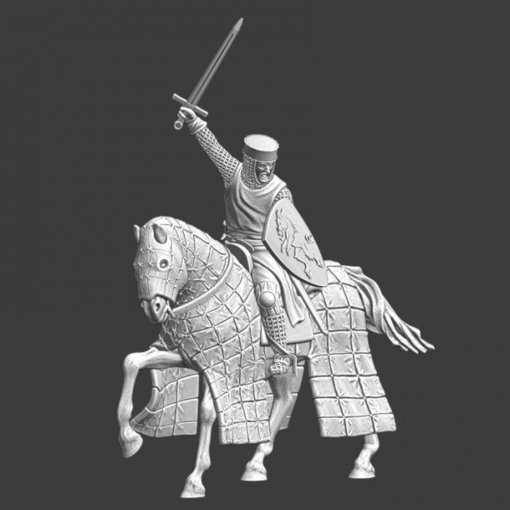 Mounted Crusader Knight - Sword up image