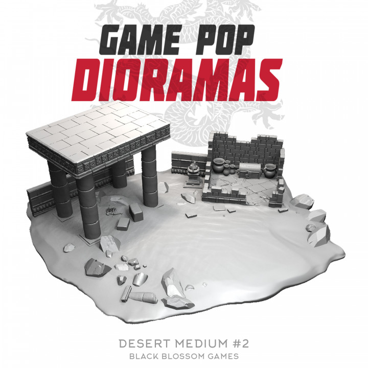 DRM002 Desert M2 Diorama :: Game Pop Dioramas :: Black Blossom Games image