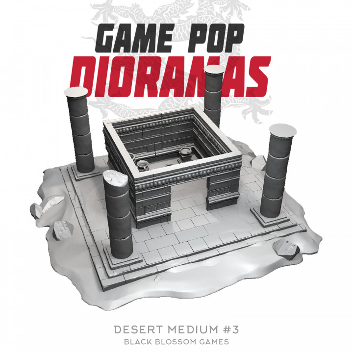 DRM002 Desert M3 Diorama :: Game Pop Dioramas :: Black Blossom Games image