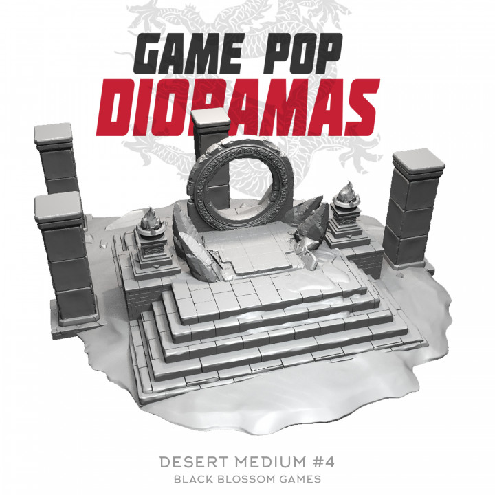 DRM002 Desert M4 Diorama :: Game Pop Dioramas :: Black Blossom Games image