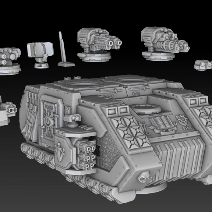 3D Printable Silver Wardens Grav Raider Tank/Troop Carrier ...