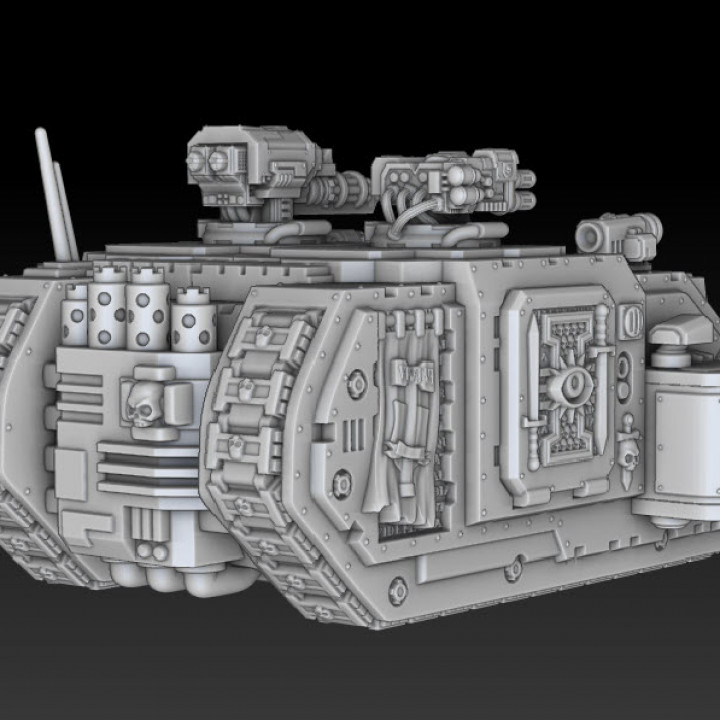 3D Printable Silver Wardens Grav Raider Tank/Troop Carrier ...