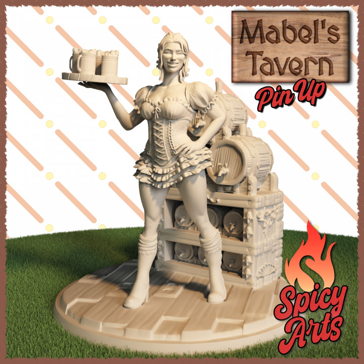 Mabels Tavern - (SFW) Barmaid Pin-Up Standing image