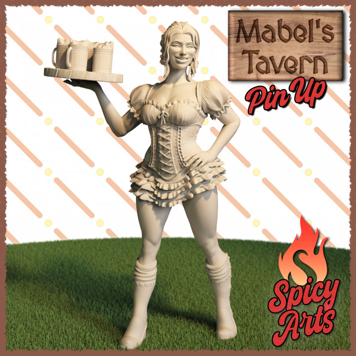Mabels Tavern - (SFW) Barmaid Pin-Up Standing image