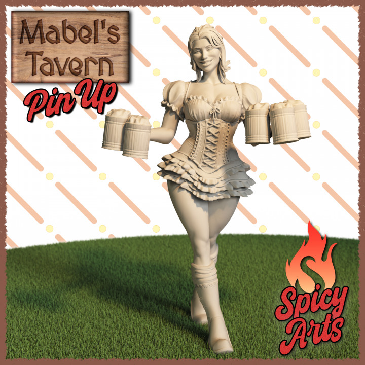 Mabels Tavern - (SFW) Barmaid Pin-Up Serving image