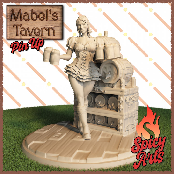 Mabels Tavern - (SFW) Barmaid Pin-Up Serving image