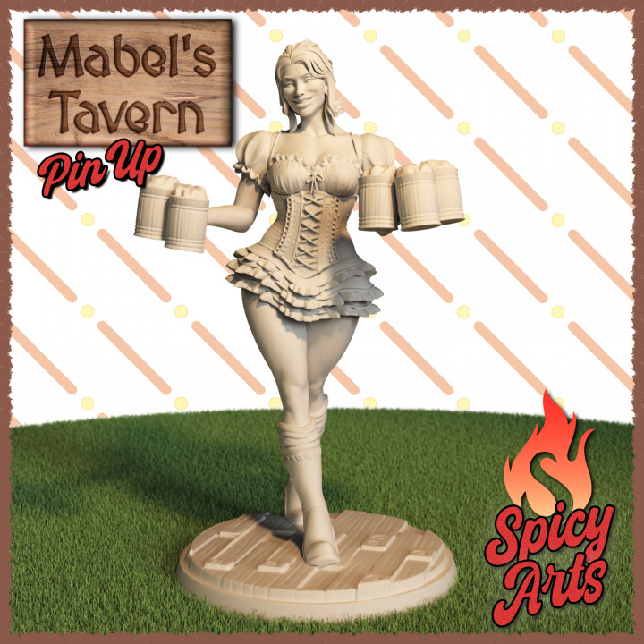 Mabels Tavern - (SFW) Barmaid Pin-Up Serving image