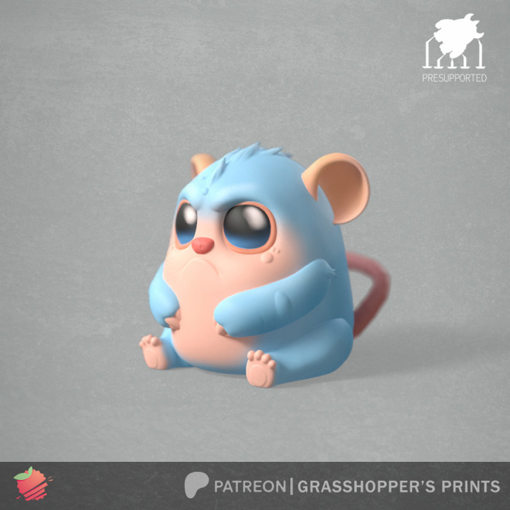 3D Printable GRUMPY MOUSE by Grass Hopper