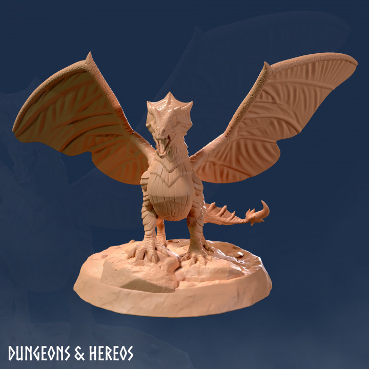 Dragon  - Faerie Dragon - Dragon Miniature - Wyvern image