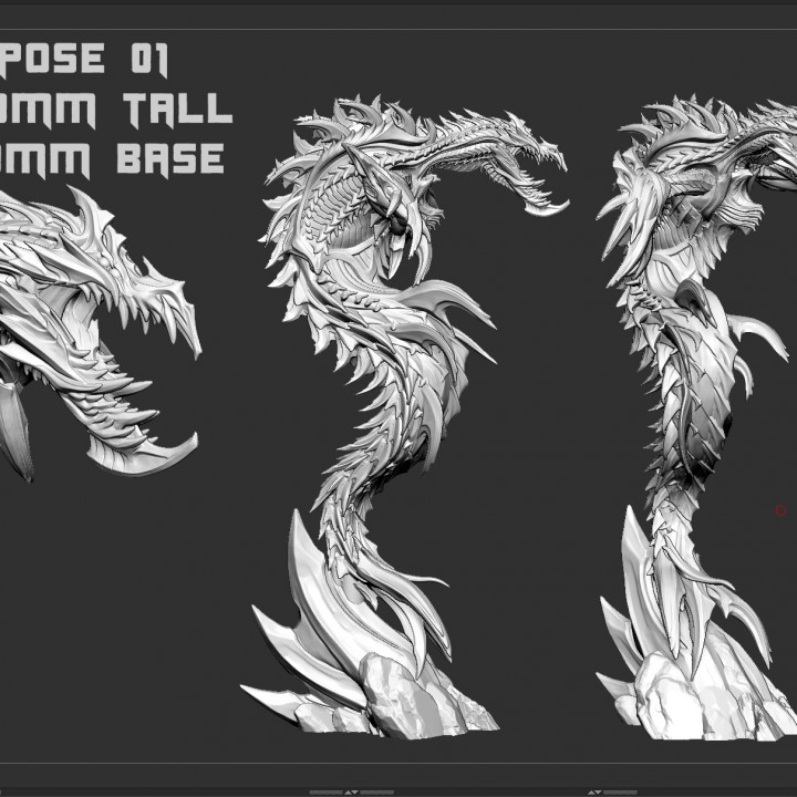 3D Printable Inconel Leviathan ( Pose 1 of 2) by Mini Monster Mayhem