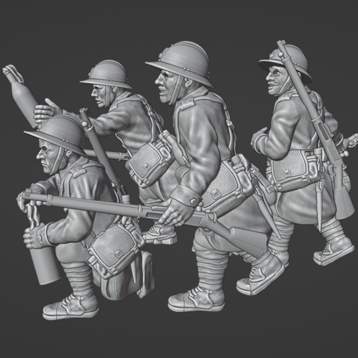 28mm French soldiers using incendiary bottles image