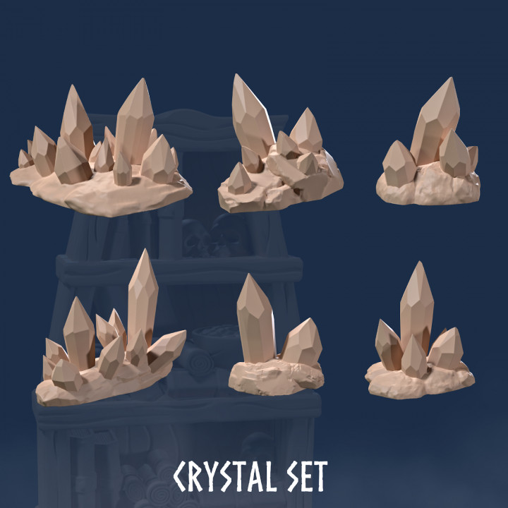 Crystal Set (6 Models) - Crystals Set - Terrain image