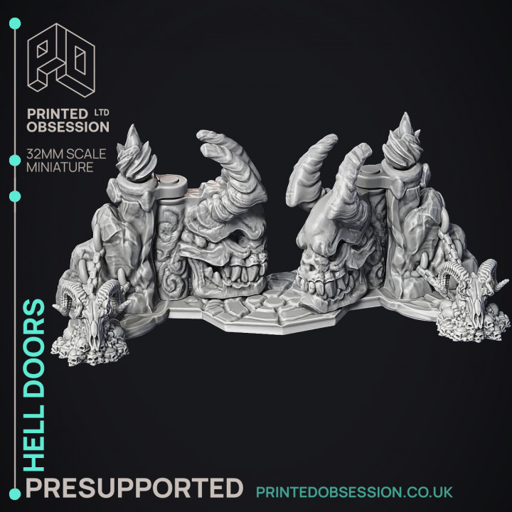 Hell Doors - Enviromental Model - PRESUPPORTED - Hell Has no Fury - 32mm Scale