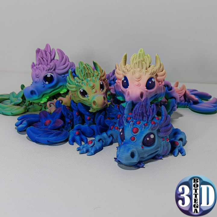 Yuari, baby magical dragon, articulated, flexy, free
