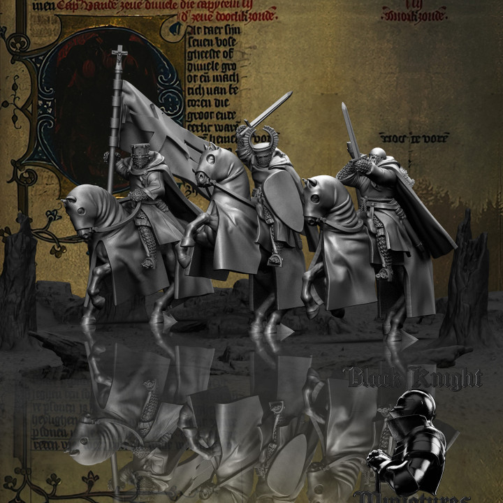 13th century - Mounted Teutonic Knights - Command Group image