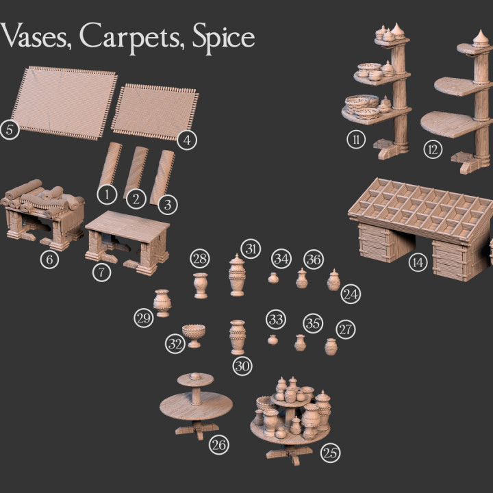 Bazaar Spice, Vases, Carpets Objects & Props image