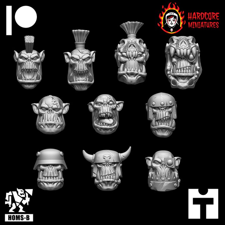 Space Orcs DS Heads image
