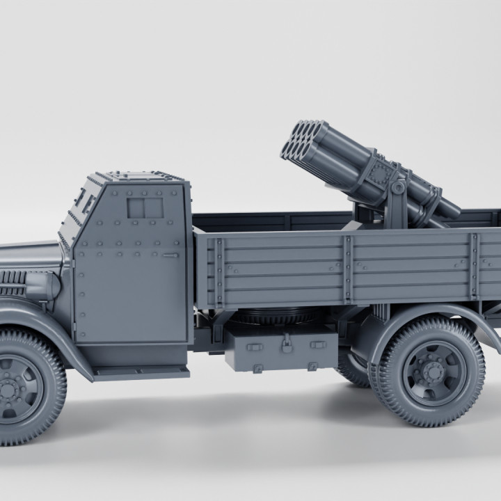 3D Printable Opel Blitz with FLAK38 20mm with armored cab (+15cm 