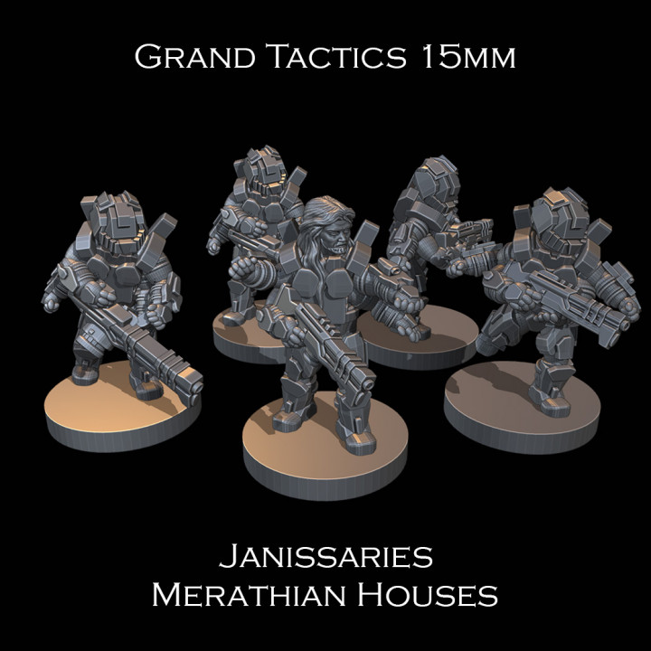 15mm SCI-FI Grand Tactics - Merathian Janissaries - Presupported