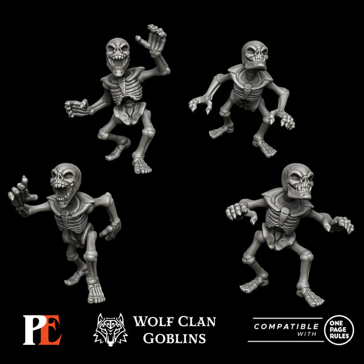Skeletal Goblin Minions (earless) - Wolf Clan Goblins image