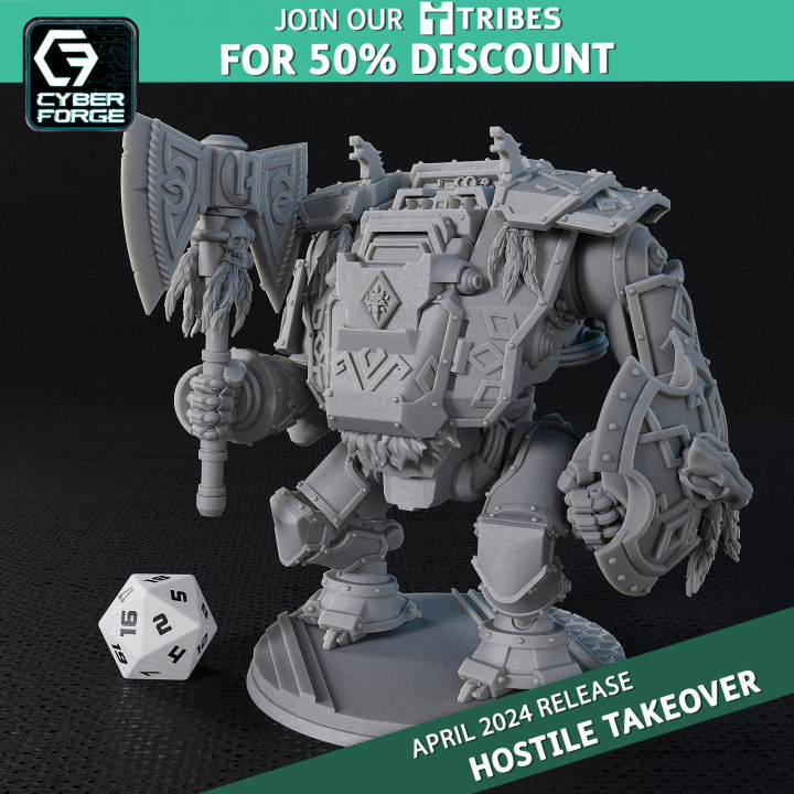 3D Printable Cyber Forge Hostile Takeover Grim Realms Moon Woolves RDT ...