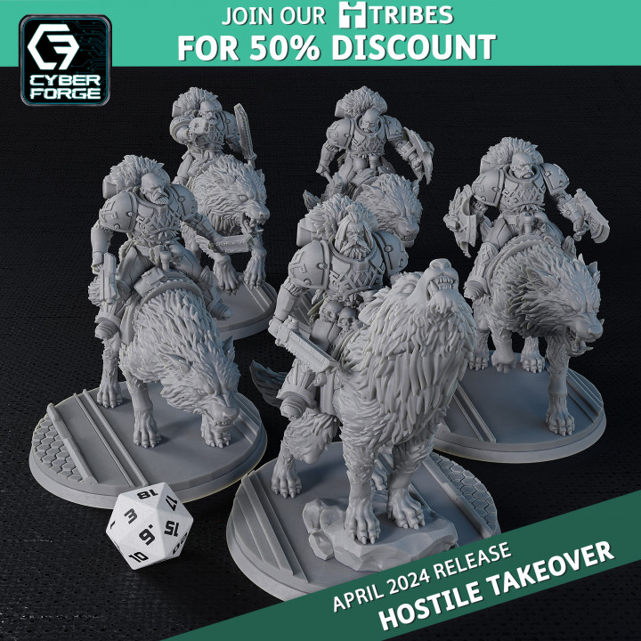 3D Printable Cyber Forge Hostile Takeover Grim Realms Moon Wolves ...