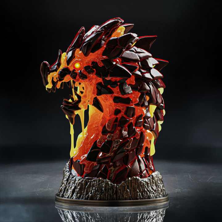 Magma Dragon bust (Pre-Supported) image