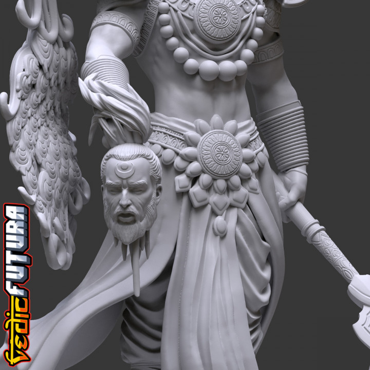 3D Printable Skanda - The God of War with his Peacock by VedicFutura