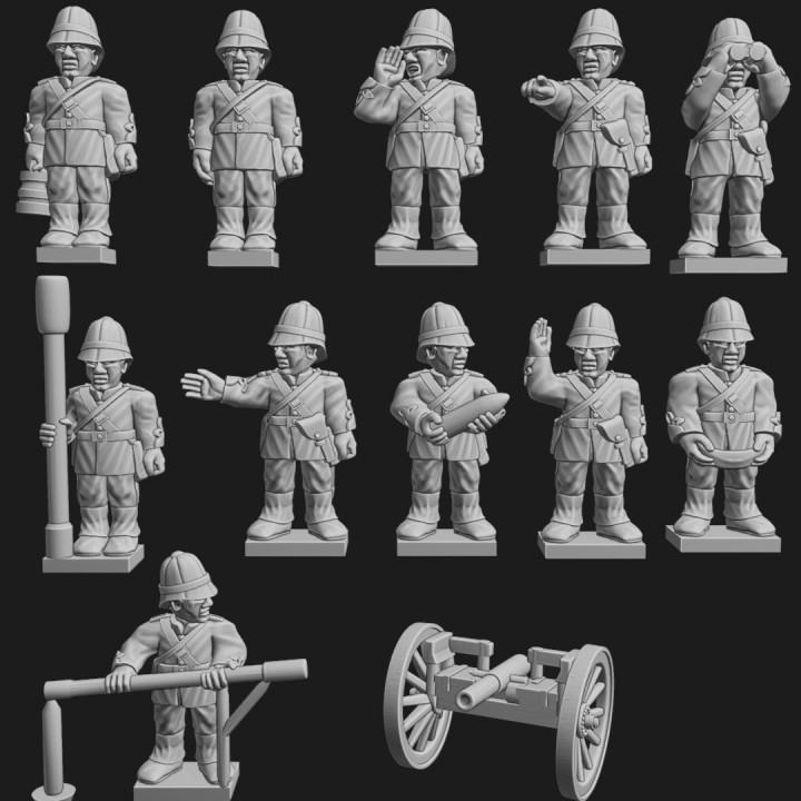 British Zulu War Artillery & Crew 1879 ZU-GB-2 image